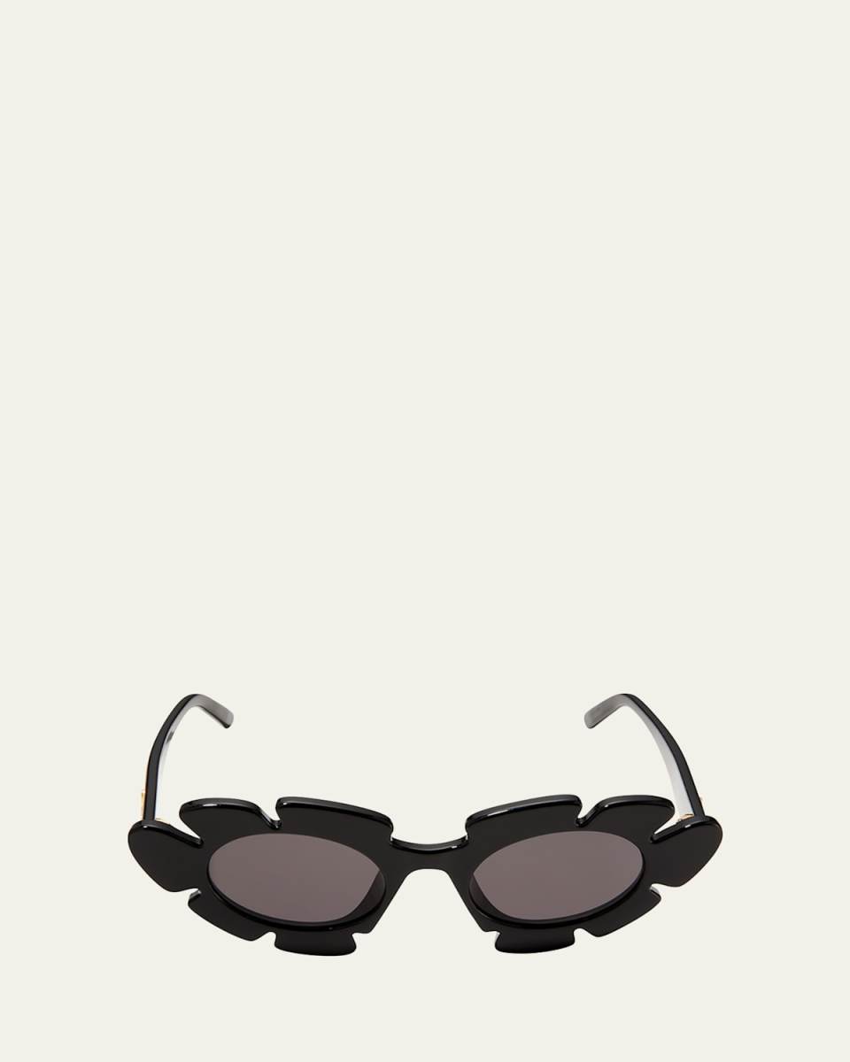 Flower Acetate Cat-Eye Sunglasses